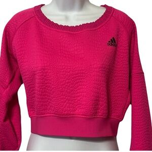 Adidas Aktiv hot pink cropped sweatshirt